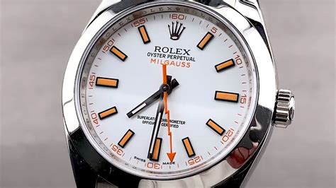 rolex replica milgauss quadrante blu|rolex milgauss 116400 white dial.